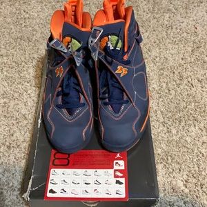 Air Jordan 8 Retro Midnight Navy Orange Blaze